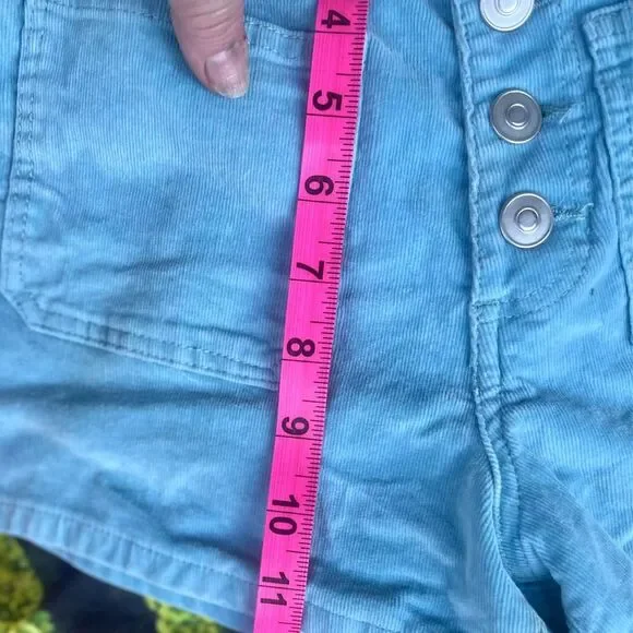 Fashion Nova blue corduroy button fly high waisted shorts size 5 - Picture 4 of 6